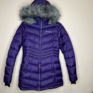 Columbia Sportswear Long Puffer with Faux Fur trimmed Hood - XS